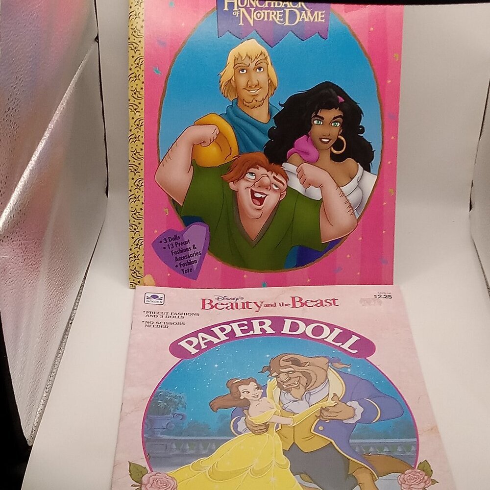 Disney Hunchback of Notre Dame & Beauty and the Beast PAPERDOLLS Uncut Princess